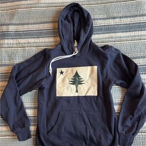 Vintage State of Maine Flag Hoodie